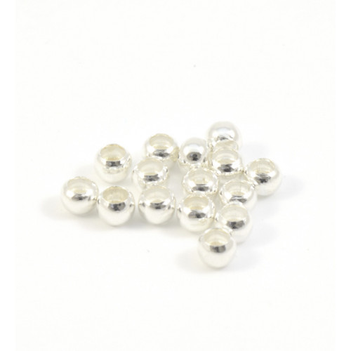 2,5MM SILVER PLATED CRIMP BEADS